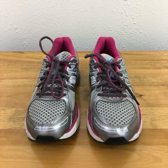 ASICS Gel Fortify Athletic Sneakers Gray Pink Blue Women’s Sz 9.5 - Picture 5 of 16